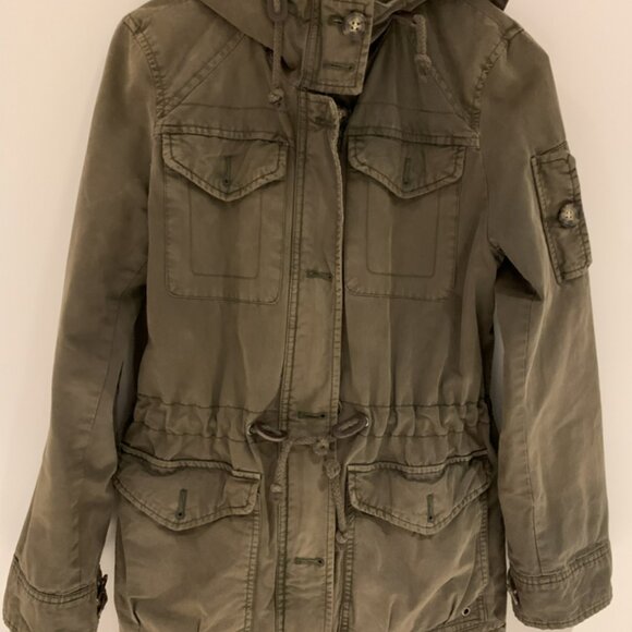 Hooded Bass Kaki Lined Coat Size Small. Rare in Canada! - Picture 15 of 15